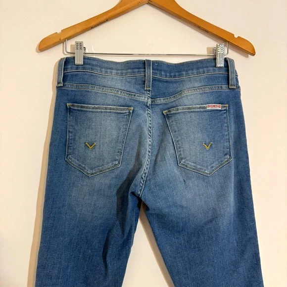 Hudson Natalie Mid Rise Super Skinny Ankle Jeans White Side Stripe Women’s 27 - Picture 9 of 13